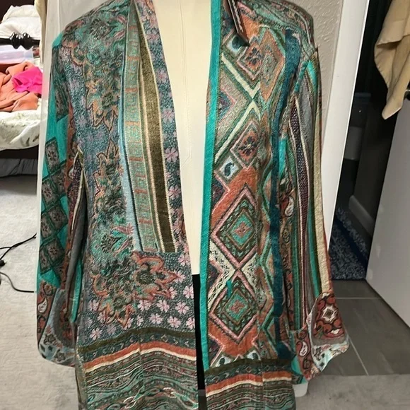 Topaz colored reversible, kimono imported - Picture 1 of 6